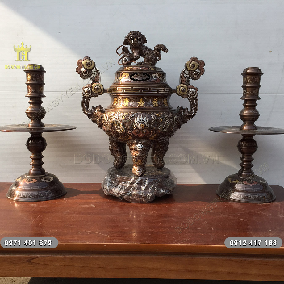 tam sự bằng đồng ngũ sắc 61cm